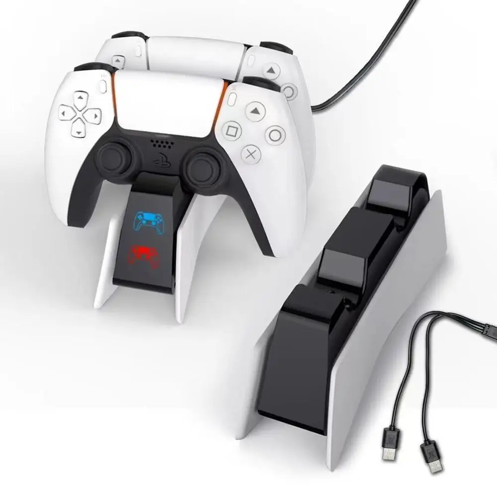 

For Ps5 Game Console Handle Charging Base Contact Type Led Charging Prompt Fast Charger Game Component