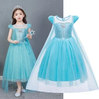elsa dress for girl kids elsa cosplay costume snowflake girl princess dress fancy children birthday party carnival costumes