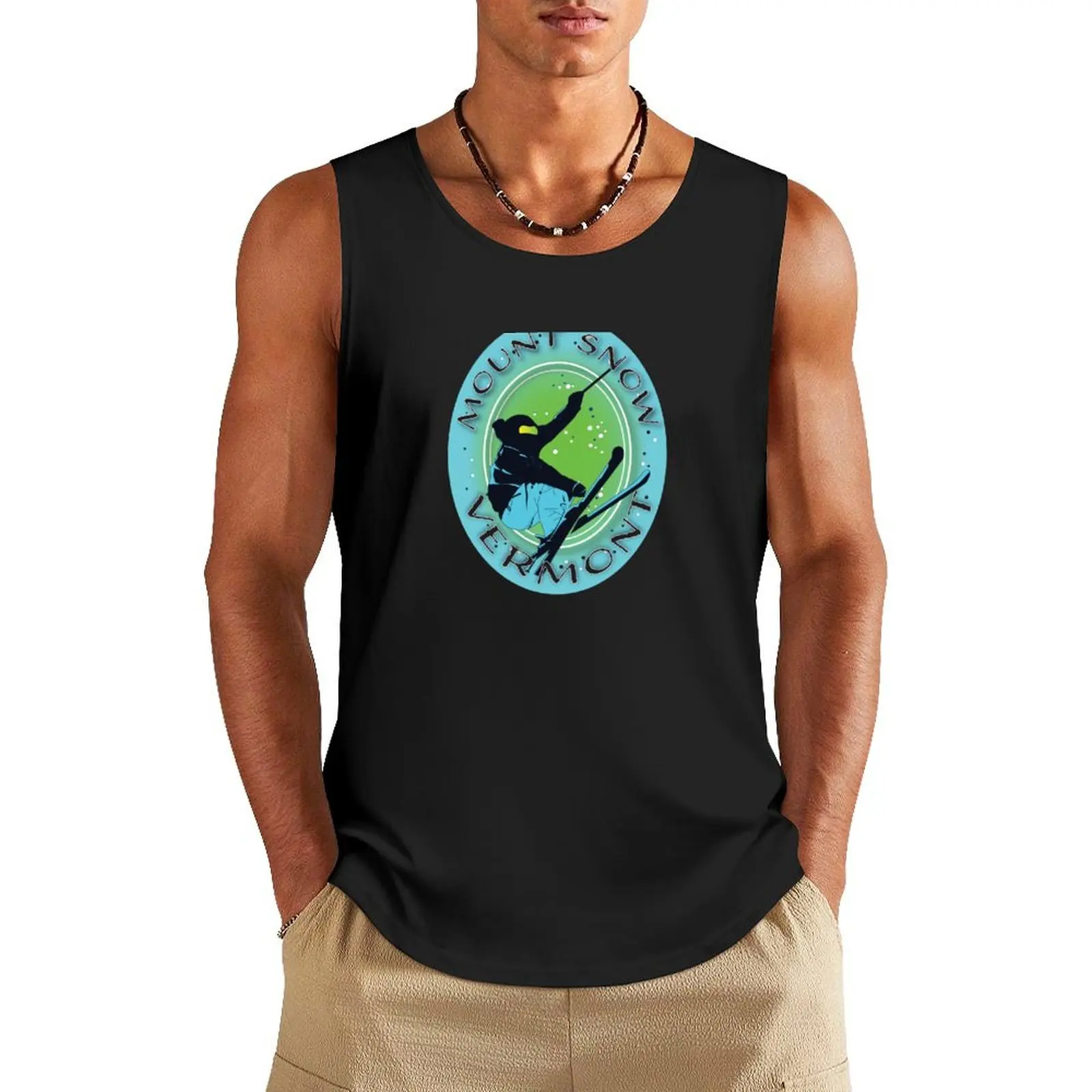 Mount Snow Mountain Ski Vermont Snowboard Tank Top Мужская летняя одежда 2024 быстросохнущая футболка без