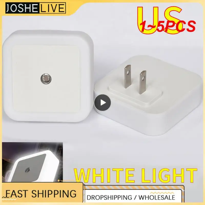 

1~5PCS Night Light Mini Light Sensor Control 110-240V EU US UK Plug Nightlight Lamp For Children Kids Living Room Bedroom