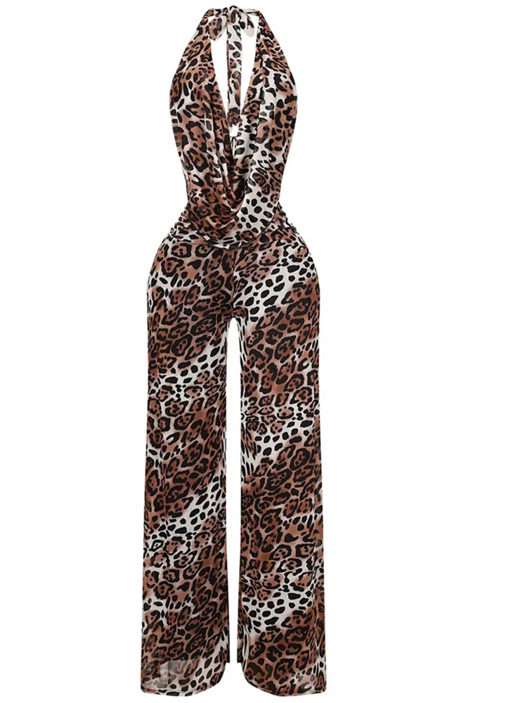 Beyprern Wild женские комбинезоны с капюшоном и принтом животных комплект из двух