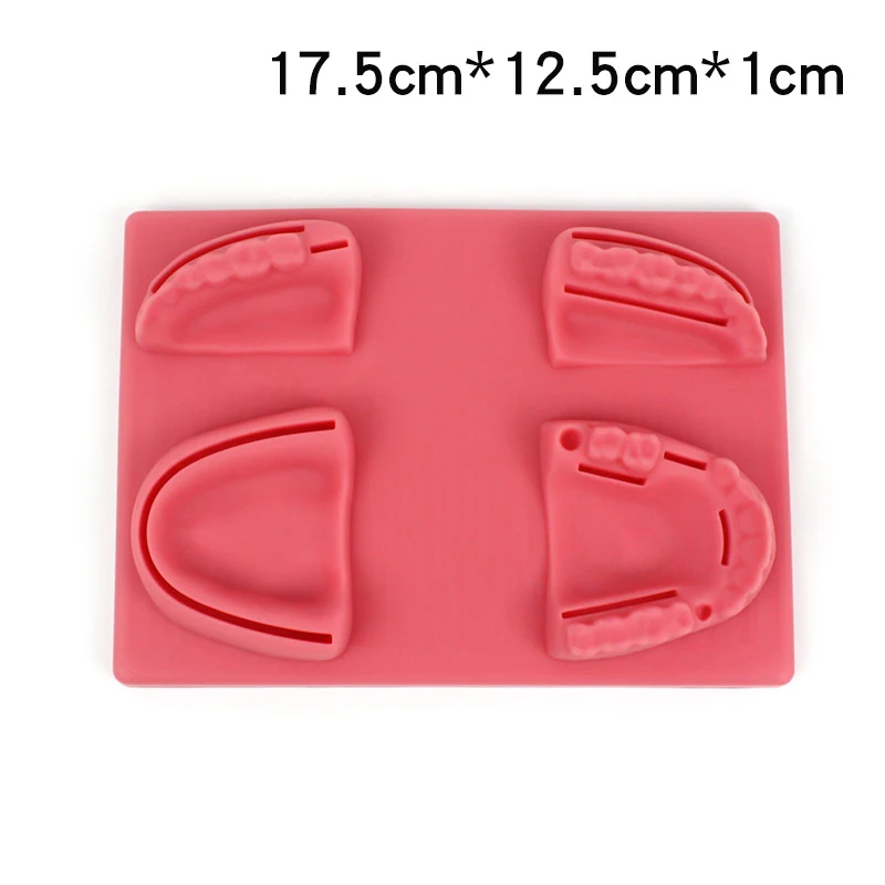 

Dental Training Pad Silicone Human Skin Oral Teeth Gum Suture Dentist Practice Training Model Common Types of Dental Wounds