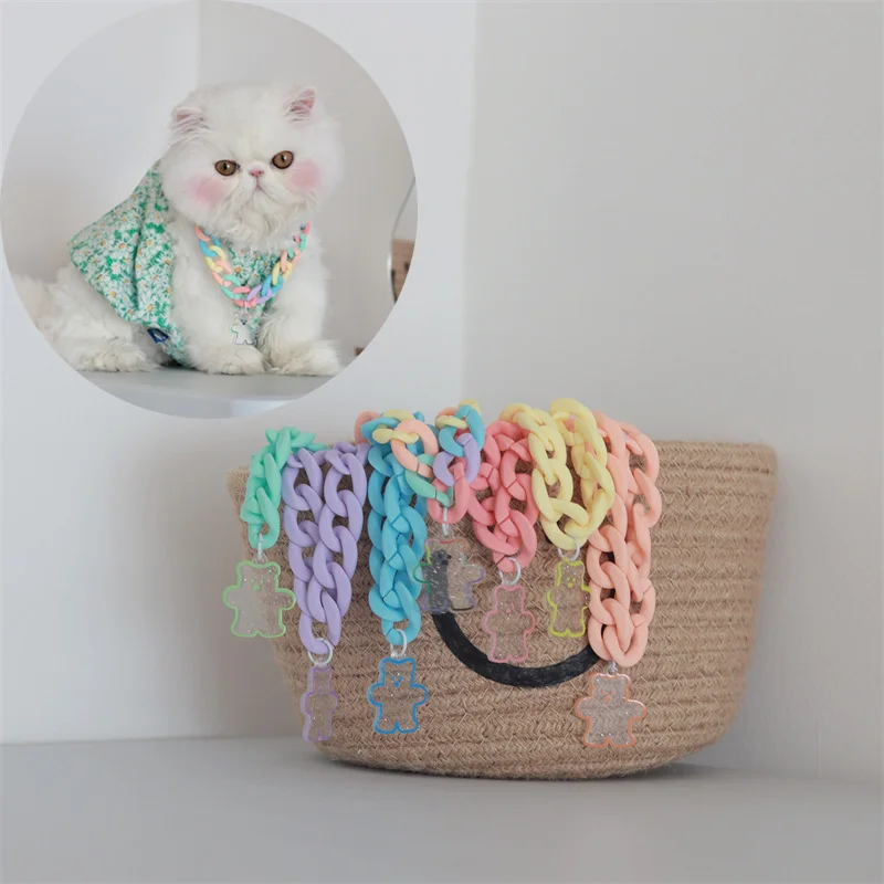 

Cute Dog Collar Dog Sweater Necklace Cat Collar Pet Necklace Dog Cute Decorations Bear Costume Accessories Method Fighting Teddy