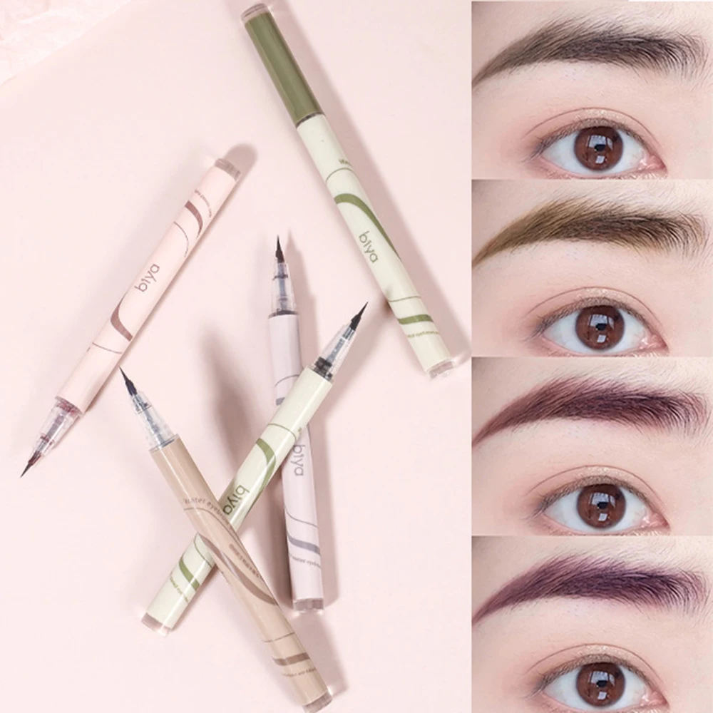 

Eyebrow Pen Ultra Thin Liquid Brow Pencil Brown Eyebrow Eyeliner Lying Silkworm Pencil Waterproof Eyebrow Tattoo Pen Cosmetic