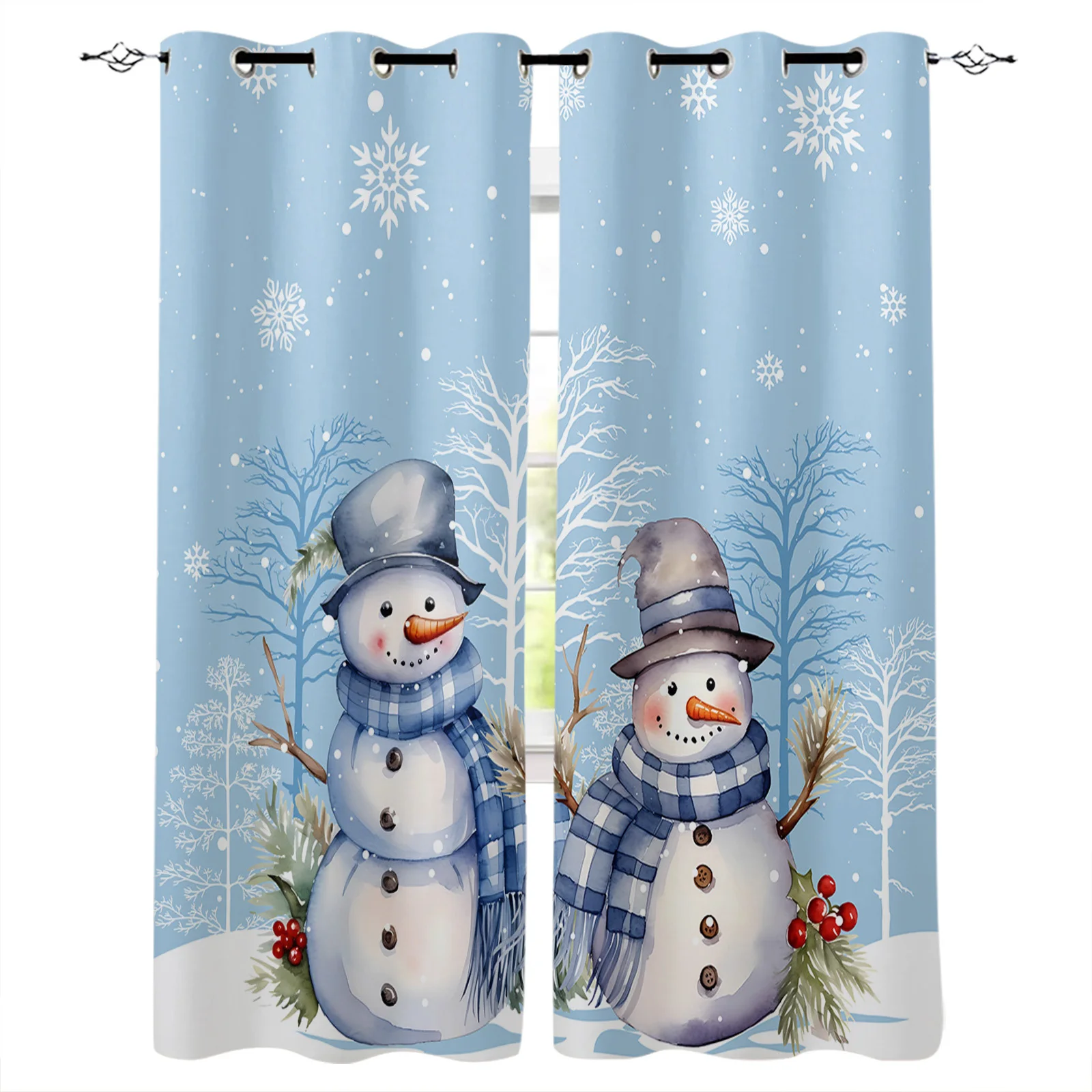 

Рождественская ветка снеговика Современная фотосессия для гостиной Девочки Мальчика спальни кухни длинные Оконные Занавески