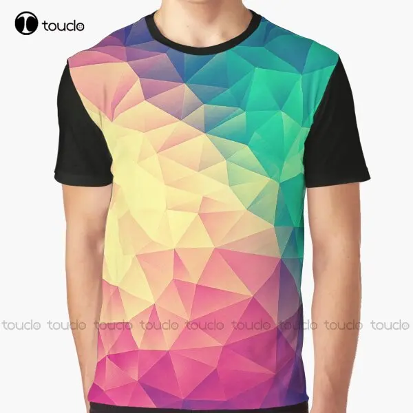 

Abstract Polygon Multi Color Cubism Low Poly Triangle Pride / Lgbt Design Graphic T-Shirt Custom Gift Xxs-5Xl Streetwear