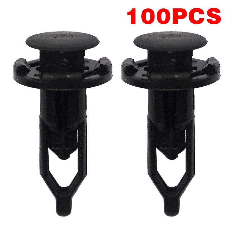 

HLEST 100pcs Professional 9mm Auto SUV Car Fender Retainer Black Plastic Clips Fasteners for Toyota Lexus 28mm Length