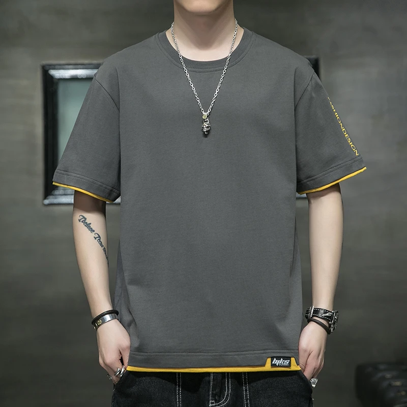 

Summer Tshirt Men's Oversizes Crewneck Quality T-Shirt Letter Print Fashion Tee Harajuku T Shirts Male Casual Clothing