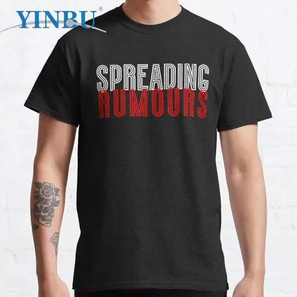 

Spreading Rumours t shirts for men YinBu streetwear graphic anime tees
