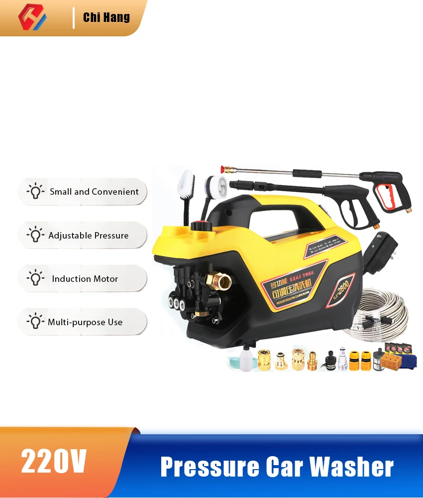 Pressure Regulating Car Washer 220V Water Gun High-power Cle