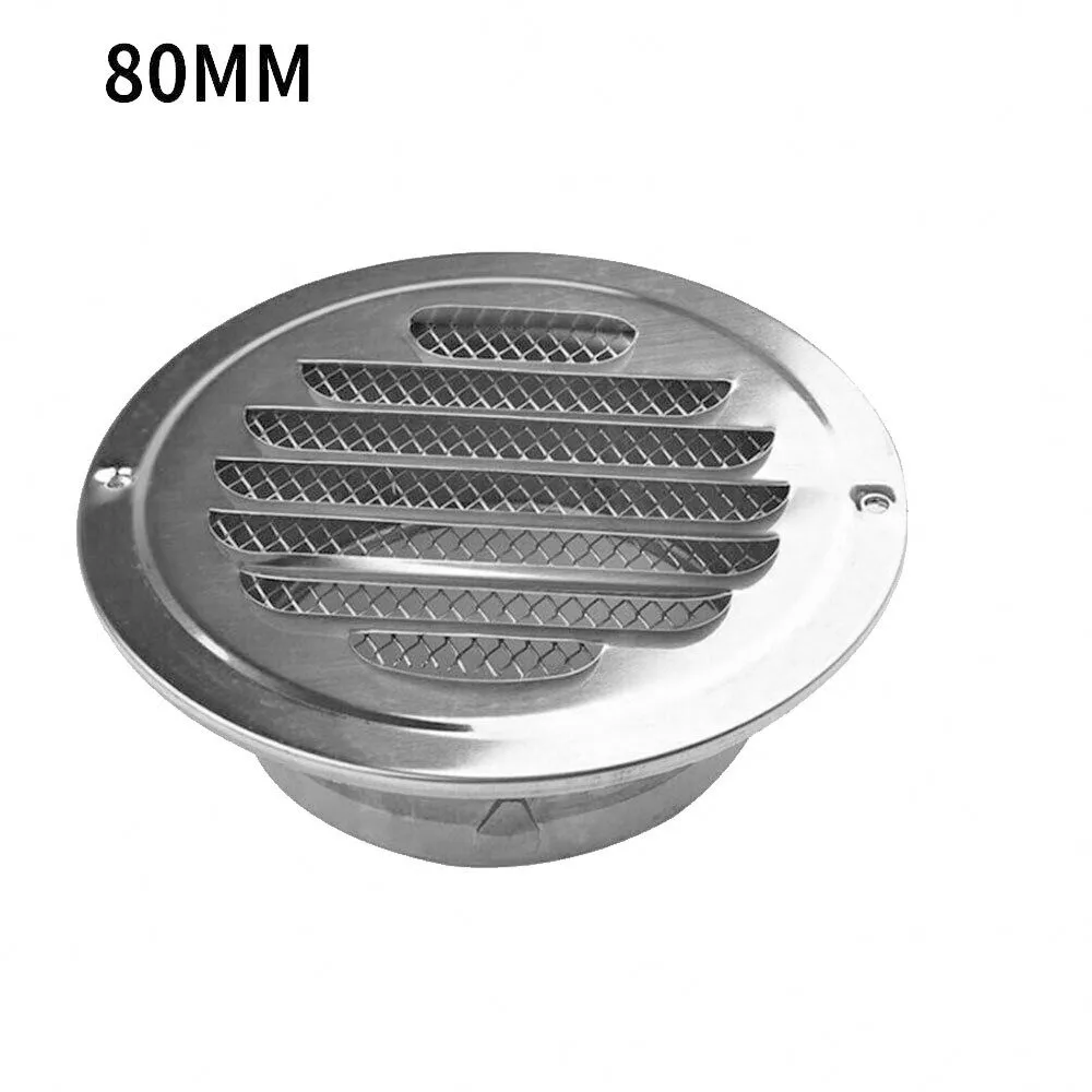 

Flat Round Air Vent Ventilation Grid Metal Cover Outlet Ducting Exhaust Radiator Ventilator Wall Ceiling Recuperator 80/100mm