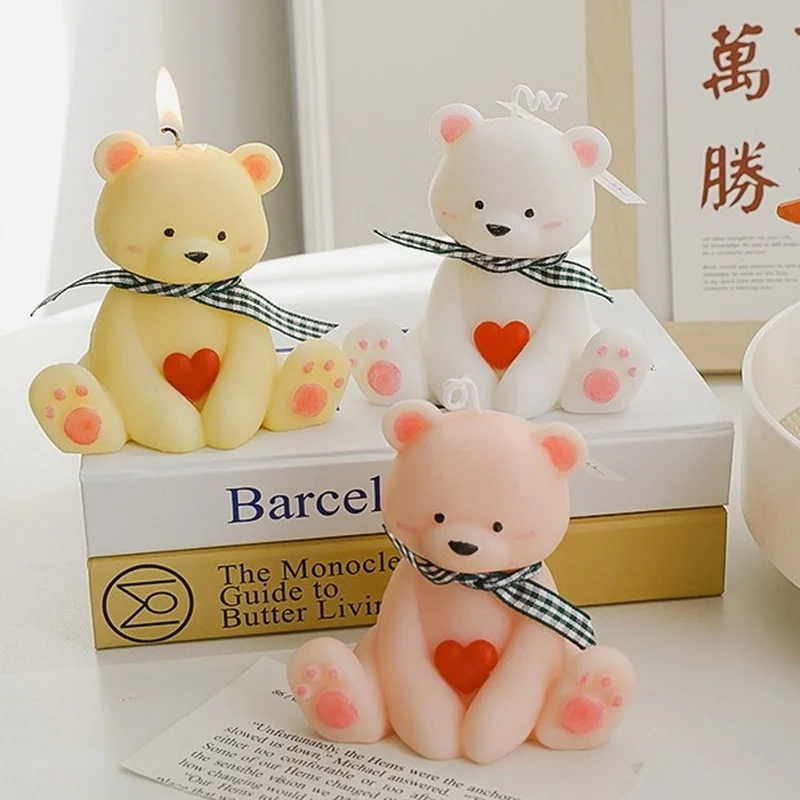 

Kawaii Bear Scented Candles Soy Wax Beautiful Gifts for Girls Nice Home Decor Wedding Candles Smokeless Light Fragrance