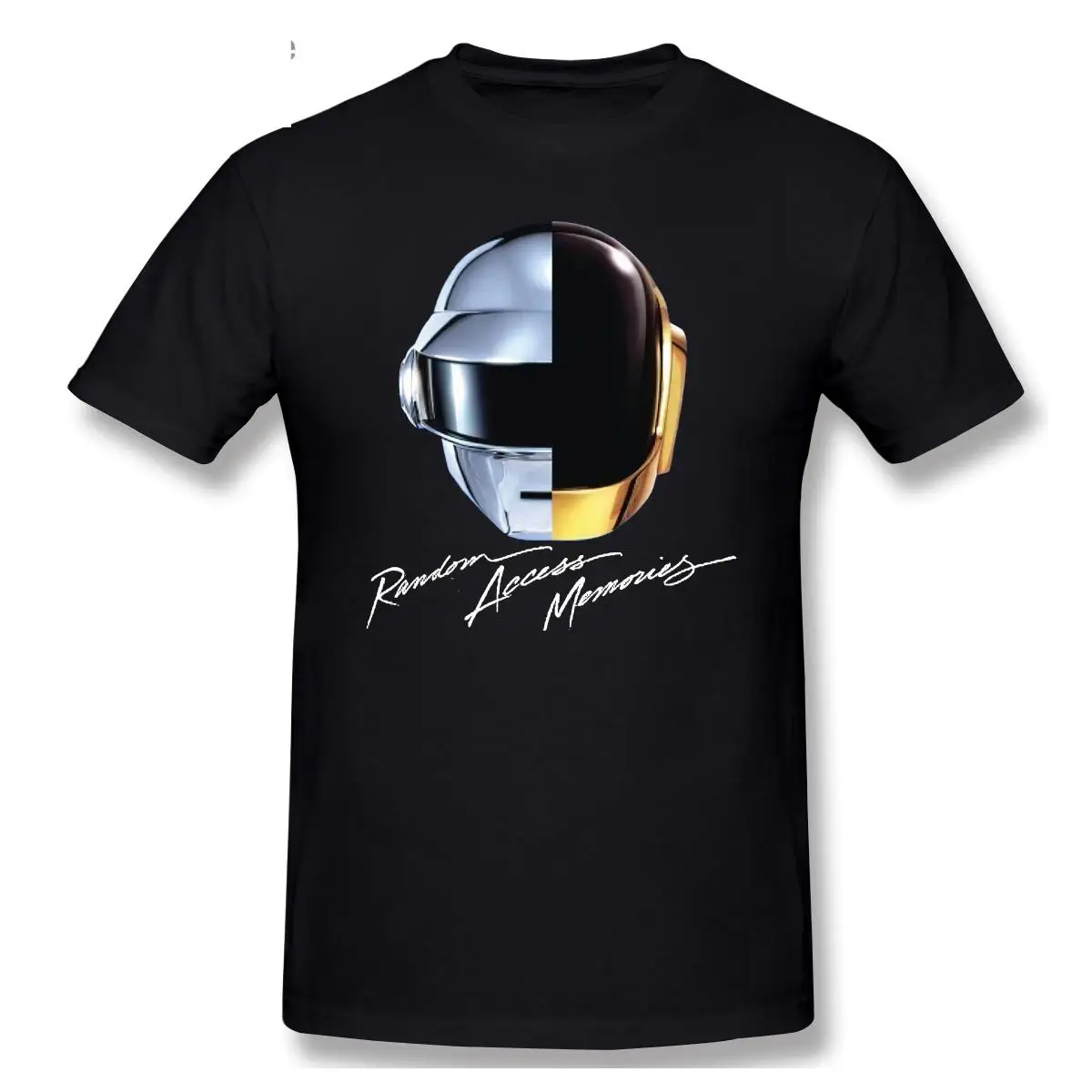 

New Daft Punk Random Access Memories Electro Music Mens Black T-shirt Adult 100% Cotton Customized Tees Shirts