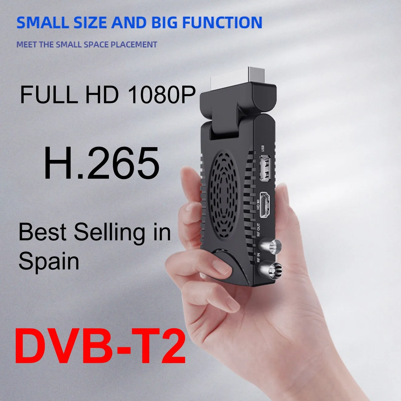 Фото 2026 Испания DVB-T2 H.265 1080P HD TDT Европейский эфирный ТВ-ресивер-декодер с EPG, мини-Scart для Италии, Франции, Польши с поддержкой YouTube №5