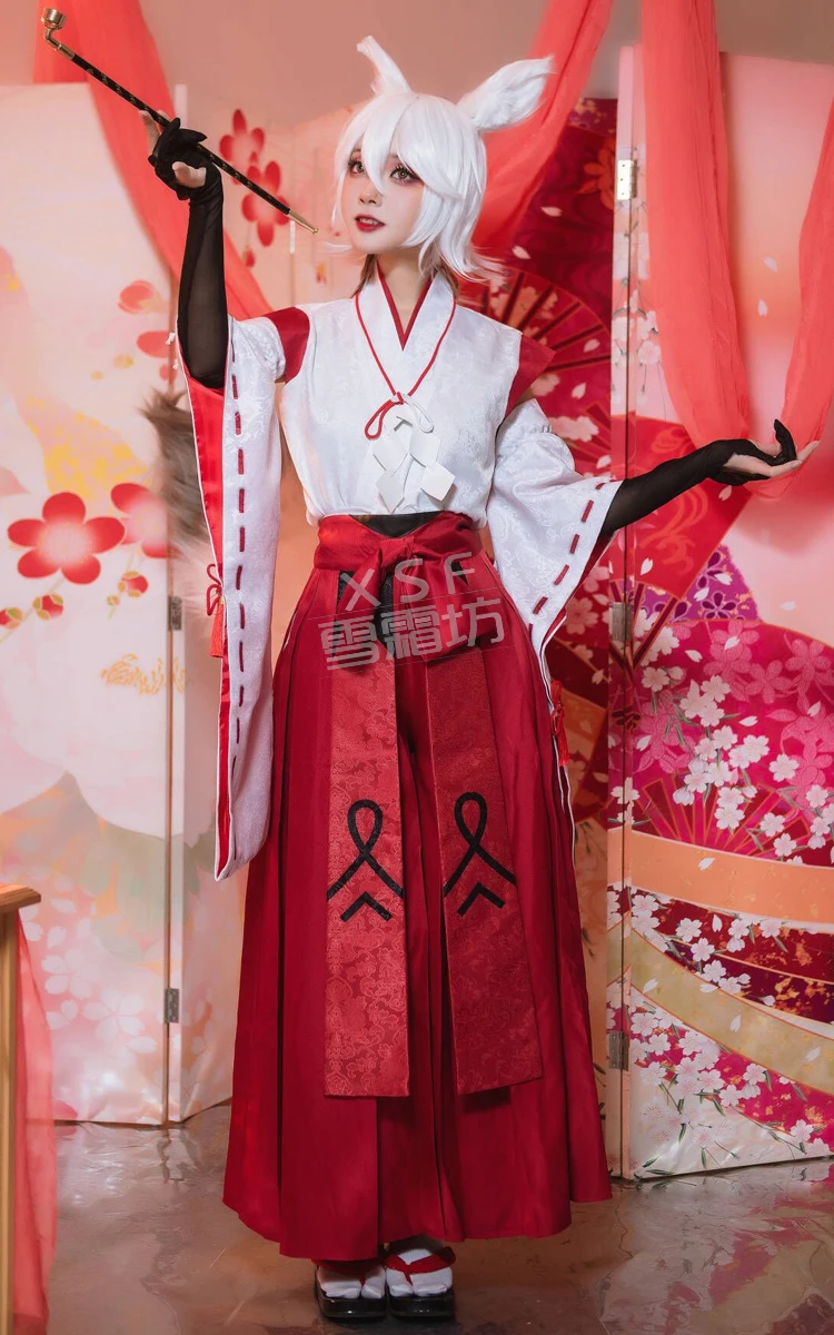 Игровой костюм для косплея Genshin Impact Kitsune Saiguu аниме необычное Кимоно Костюм лисы