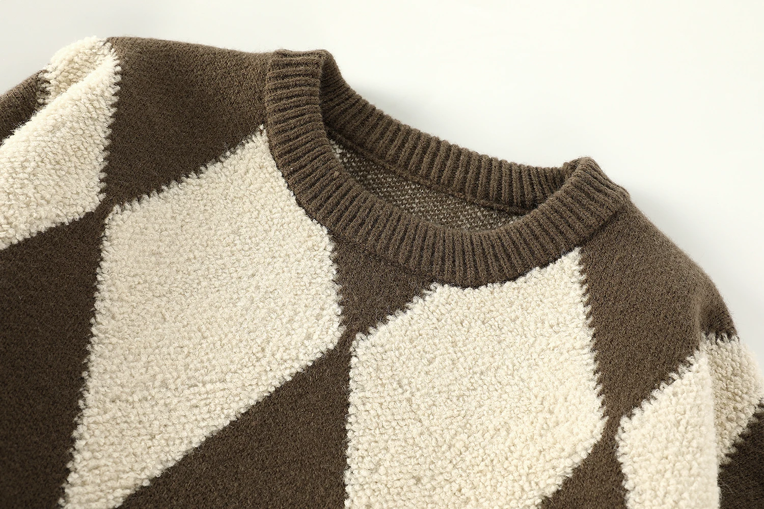 Xinmonlee Idle Sle Diamond клетчатый вязаный свитер женский плотный осенне-зимний японский