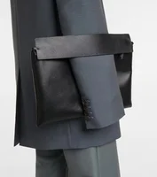 Cowhide  Wide Shoulder Straps Single Shoulder  Portable Envelope  Clutch Bag