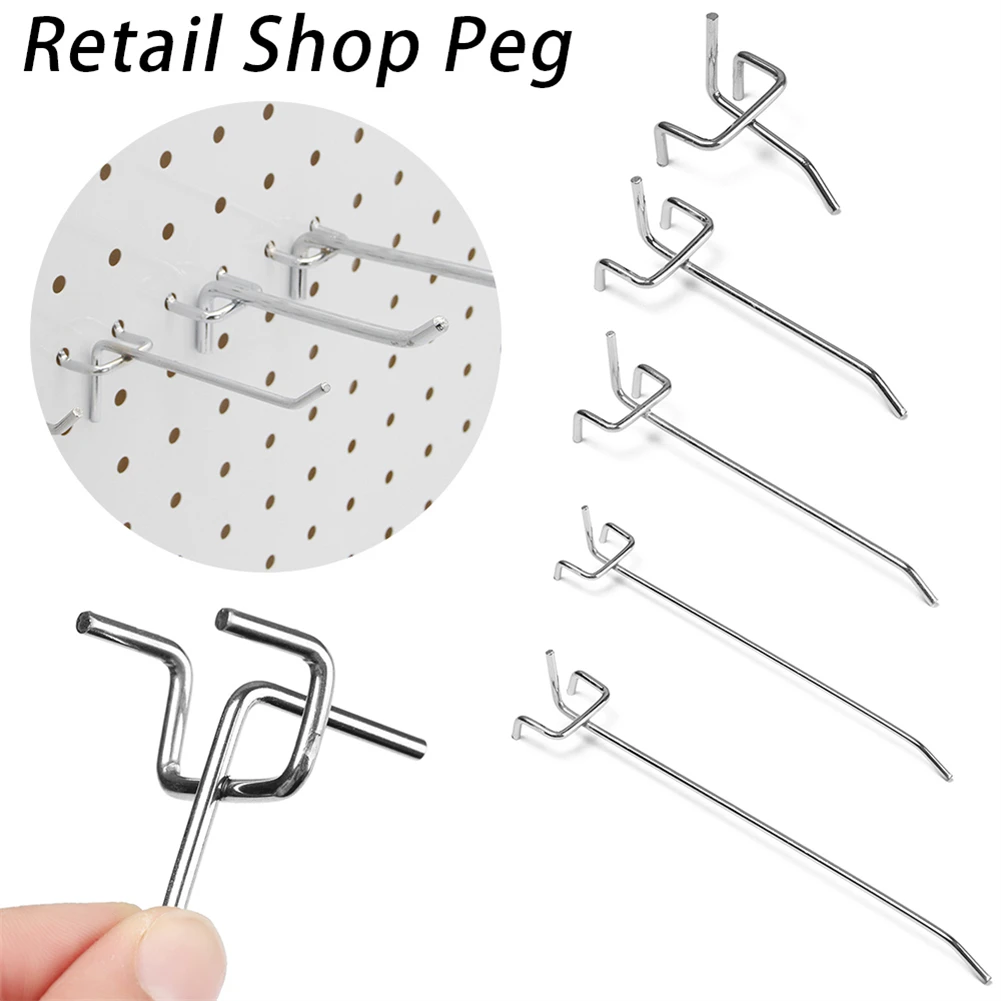 

For Retail Shop Peg Board Hooks Racks Parts Tools 5 Cm Length 5Pcs 5cm