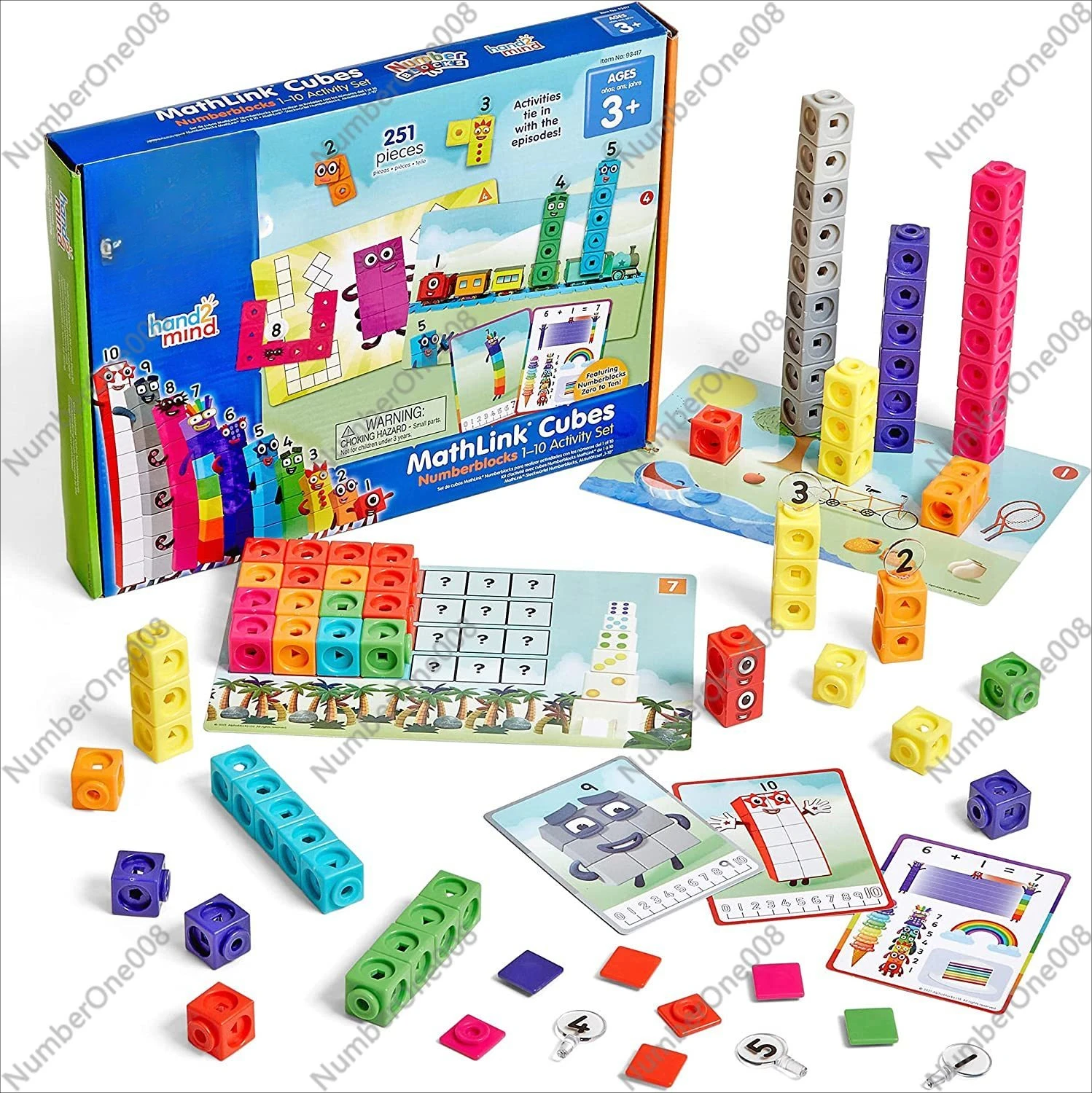 Детский строительный блок American Hand2mind LR волшебный с номером цифровые блоки для