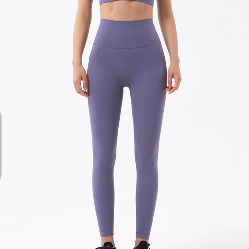 Luluwomen sports yoga pants fitness running women's tight-fitting high-waist leggings breathable hidden pocket yoga pants