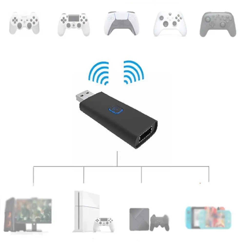 

Ресивер для Ps5 Ps4 Switch One Bluetooth-совместимый контроллер, беспроводной адаптер P8s8, 1 шт.