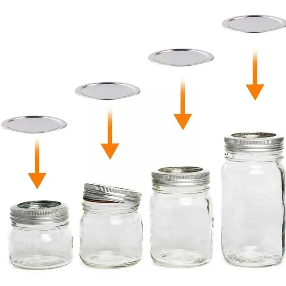 

Regular Mouth Canning Lids Metal Split Mason Jar Covers Sealing Airtight Lids Food Silver Wrap Wrap Cover Keeping Reu S6h1