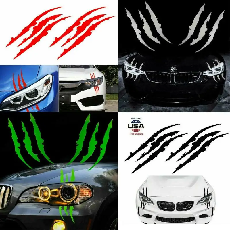 

2/3/5PCS 2 Pcs Durable Claw Stickers Universal Monster Claw Scratch Decal Sticker Car Sticker Car Interior Accessories