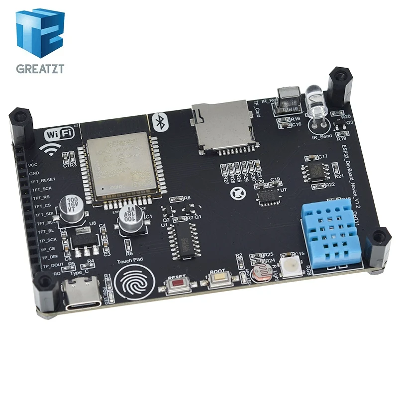 Макетная плата ESP32 с CH340 3 2-дюймовым мультисенсорным ЖК-экраном 240x320 встроенным