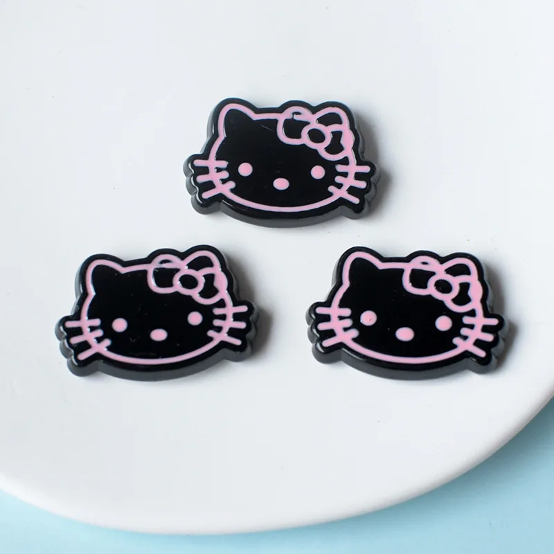 100 шт. мультяшные смолы Sanrio Hello Kitty подвески с плоской задней частью кабошон