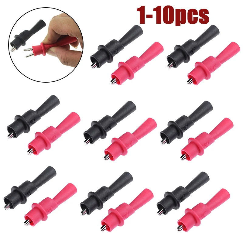 

Зажимы типа «крокодил» 1-10 пар, зажимы для мультиметра, свинцовые зажимы типа «крокодил», электрические зажимы, измерительный зонд