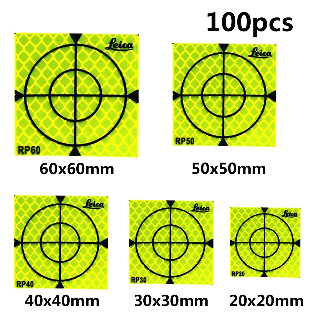 

100 шт., светоотражающие наклейки, 60/50/40/30/20 мм