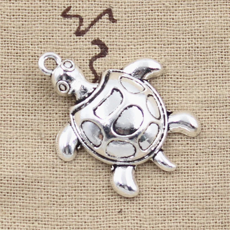 

6pcs Charms Tortoise Turtle Sea 34x26mm Antique Silver Color Pendants DIY Crafts Making Findings Handmade Tibetan Jewelry