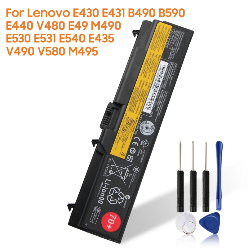 

9cell Replacement Laptop Battery E430 62WH For Lenovo E431 B490 B590 E440 V480 E49 V490 V580 M495 M490 E530 E531 E540 E435 48WH