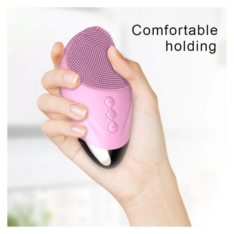 Электрическая силиконовая щетка для ухода за кожей лица ультразвуковая