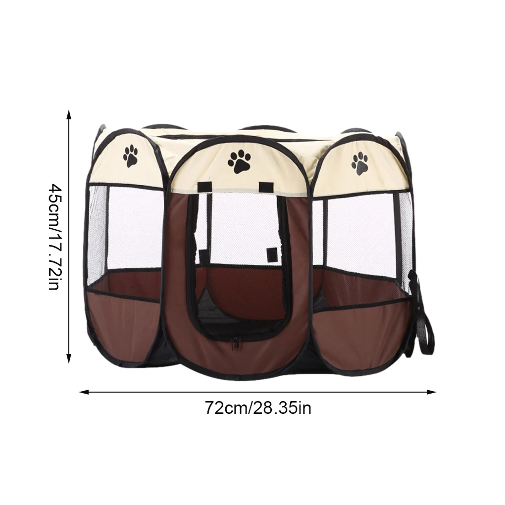

Foldable Pet Tent Octagonal Outdoor Collapsible House Case 600D Oxford Cloth Indoor Playpen Travel Kennel Cage Toy