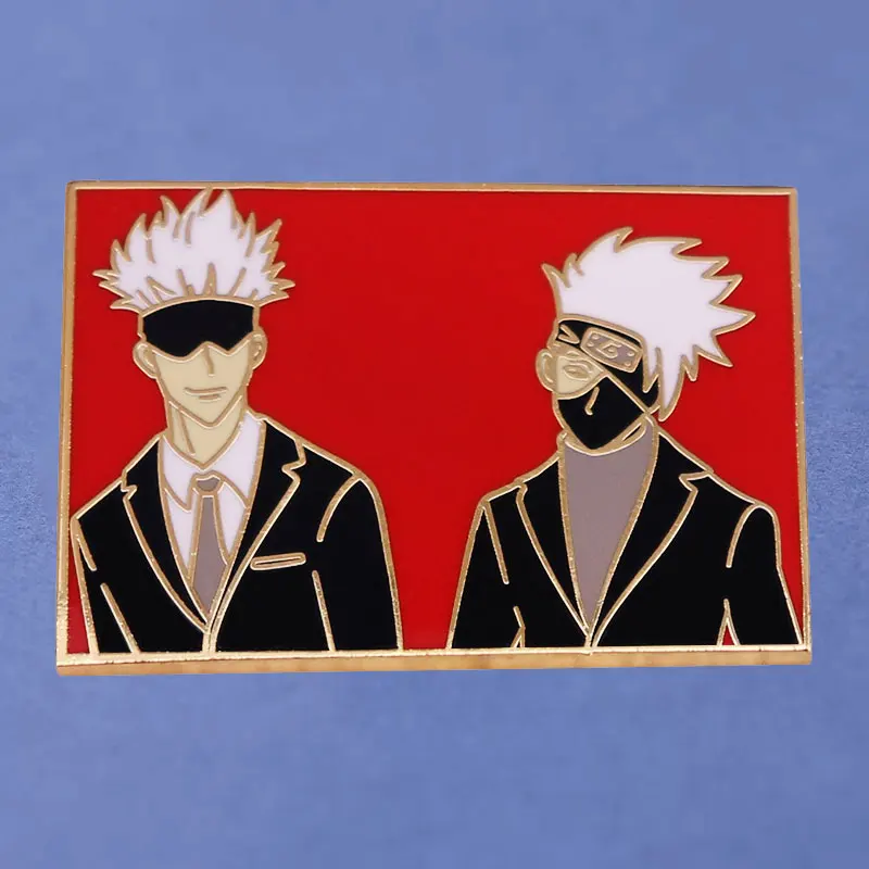 

Naruto Hatake Kakashi And Jujutsu Kaisen Gojo Satoru Anime Lapel Pins Backpack Jeans Enamel Brooch Badge Fashion Jewelry Gift