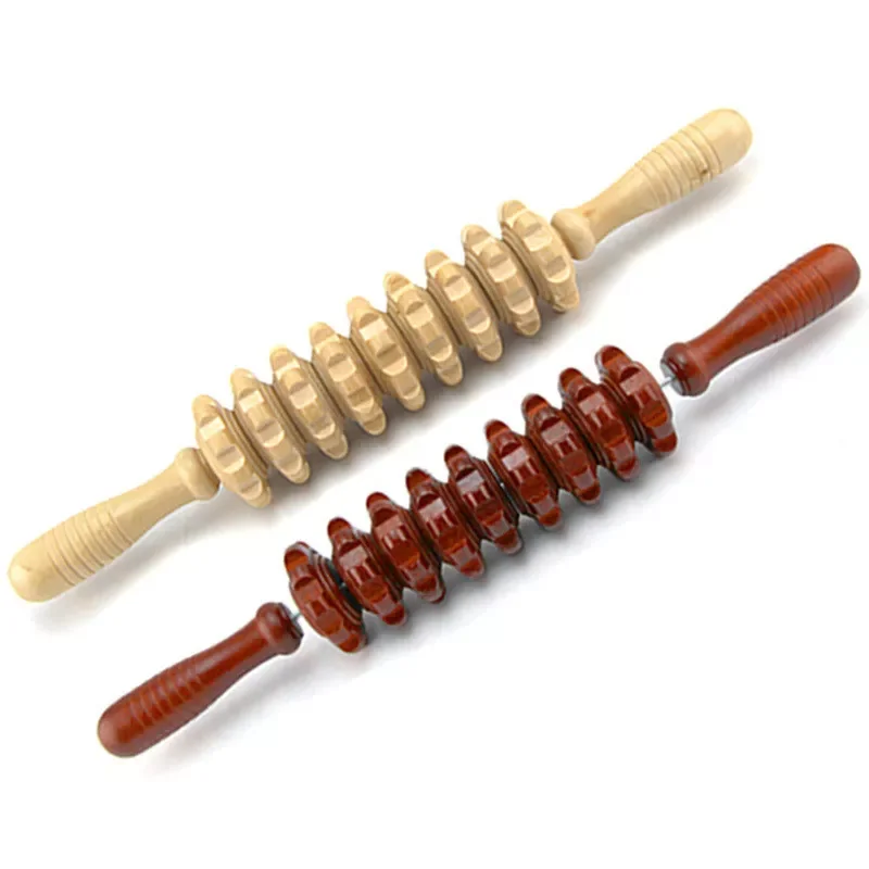

Wooden Abdomen Massager Multifunctional Fitness Roller Stick Muscle Relax Tool Body Anti Cellulite waist Massage