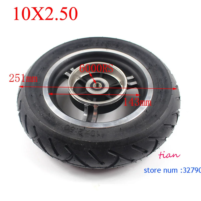 

Free delivery 10-inch scooter with drum brake 10x2.5 inflatable wheel for 10-inch electric scooter tire