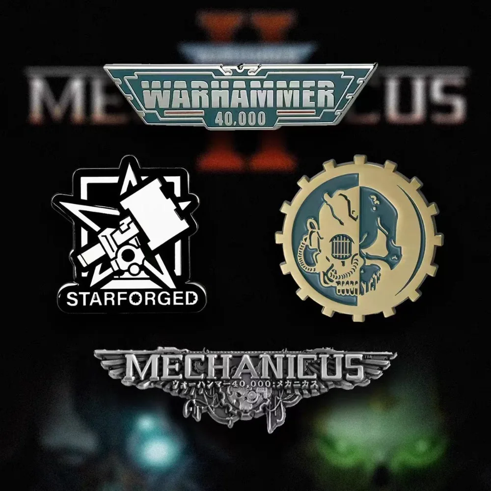 Фото Значок-брошь Warhammer 40K: Дизайнерская брошь для игр, аксессуар для одежды и рюкзаков, коллекционный декоративный подарок для игроков №1