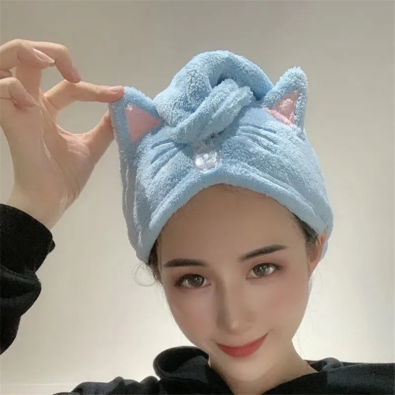 Long Hair Quick Dry Hat Bath Towel Strong Water Absorbent Women Wrap Wiping Hair Towel