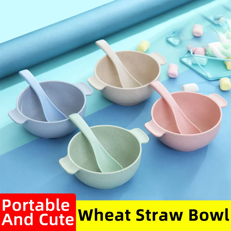 

Obelix Wheat Straw Bowls Portable Reusable House Dishware Kids Adult Spoon Salad Breakfast Cereal Soup Bowl Kitchen Tablewares