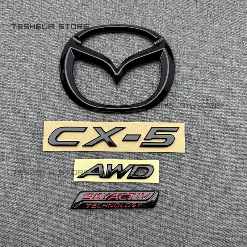 

Эмблема-наклейка для автомобиля MAZDA CX-5, аксессуары, черные буквы из АБС-пластика на передний капот, значок-логотип, шильдик, 2017-2021, эмблема на задний багажник CX5