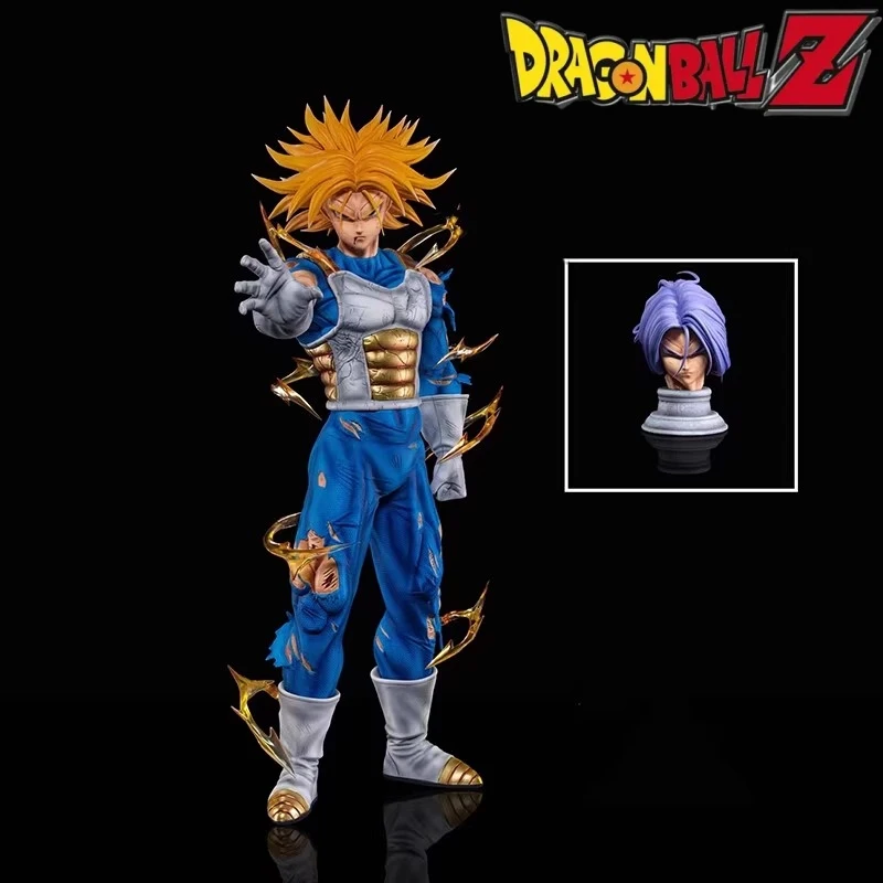 

32cm Dragon Ball Trunks Figure Anime Figures Super Saiyan Gk Two Head Trunks Figurine Pvc Statue Collectible Model Doll Toy Gift