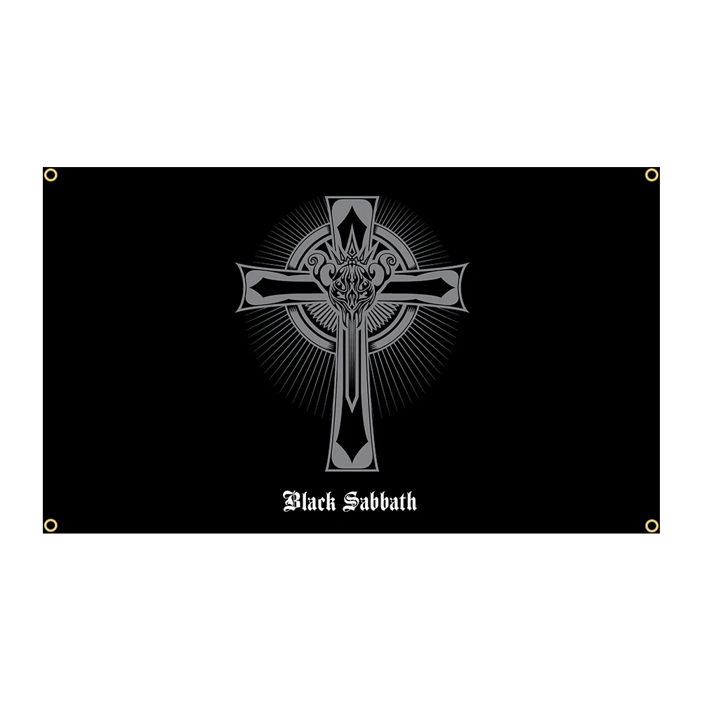 

3x5 футов 90x150 см, черная Саба, металл, рок, музыка, флаги, украшения, баннеры