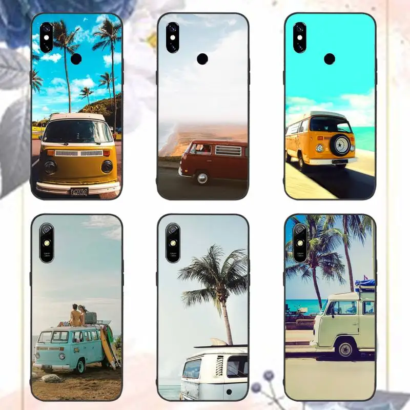 

Combi Van Surf Travel car Phone Case For Xiaomi Redmi note 7 8 9 11 i t s 10 A poco f3 x3 pro lite funda shell coque cover