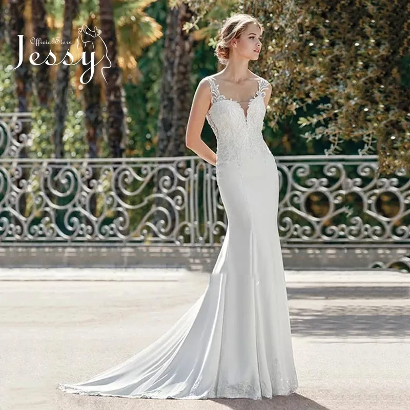 

Luxury Wedding Dress Elegant Multi-layer Lotus Leaf Yarn V-neck Beading Wedding Gowns Crystal Lace Up White Vestido De Noiva