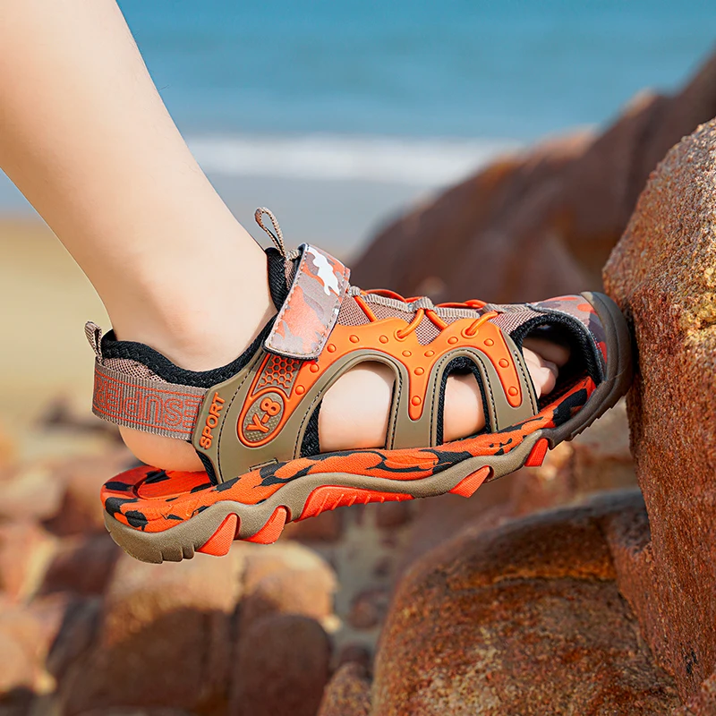 2023 New Children Summer Sandals Kids Beach Footwear Kids Shoes Closed Toe Sandals For Boys And Girls sandals