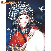 ruopoty diy painting by number chinese operas figure drawing on canvas handpainted gift coloring by number kits home wall art