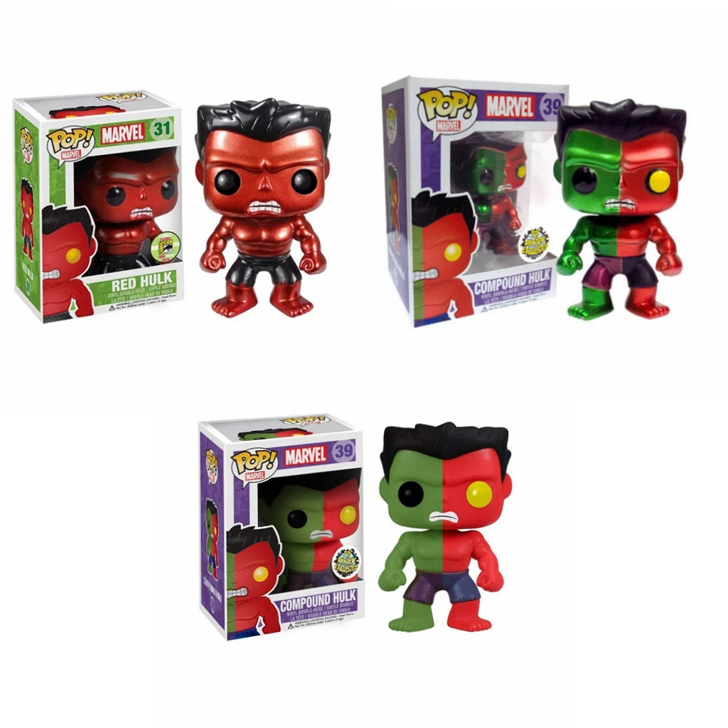 Funko Pop RED HULK составная Виниловая фигурка Халк Бобл-голова экшн-модель игрушки для