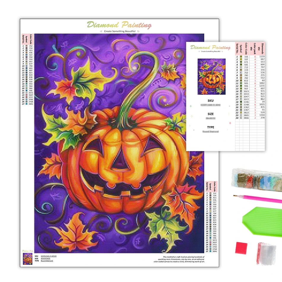 Алмазная живопись SDOYUNO художественный набор Хэллоуин тыква мультфильм простые